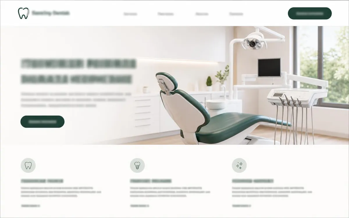 La misma clínica después del rediseño: diseño limpio, moderno y con una llamada a la acción clara